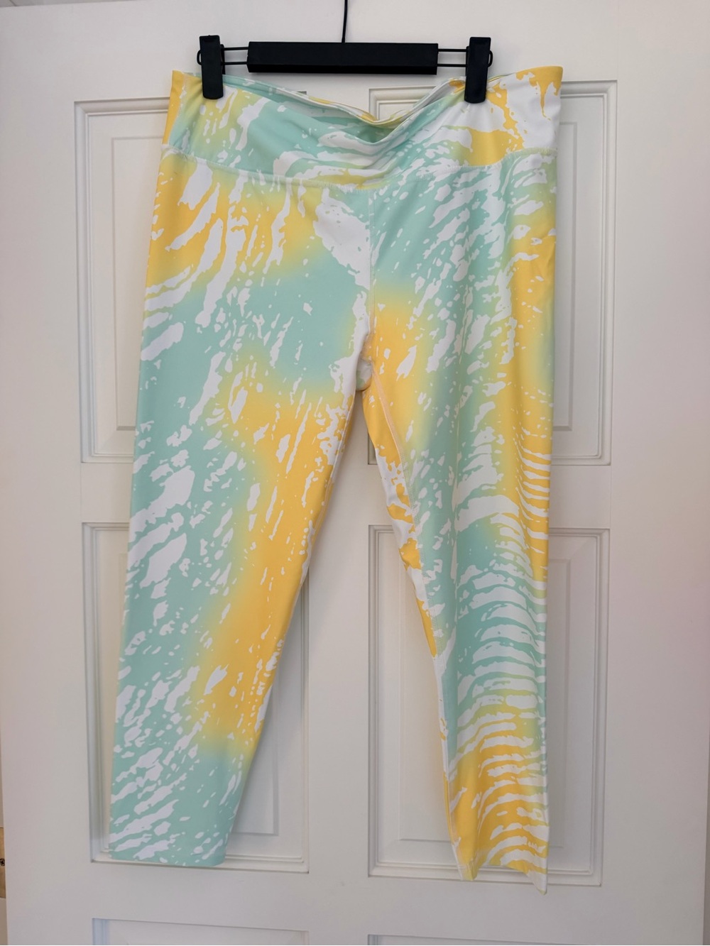 Fabletics Women’s' Pastel Tie-Dye Active Leggings - Yellow & Mint